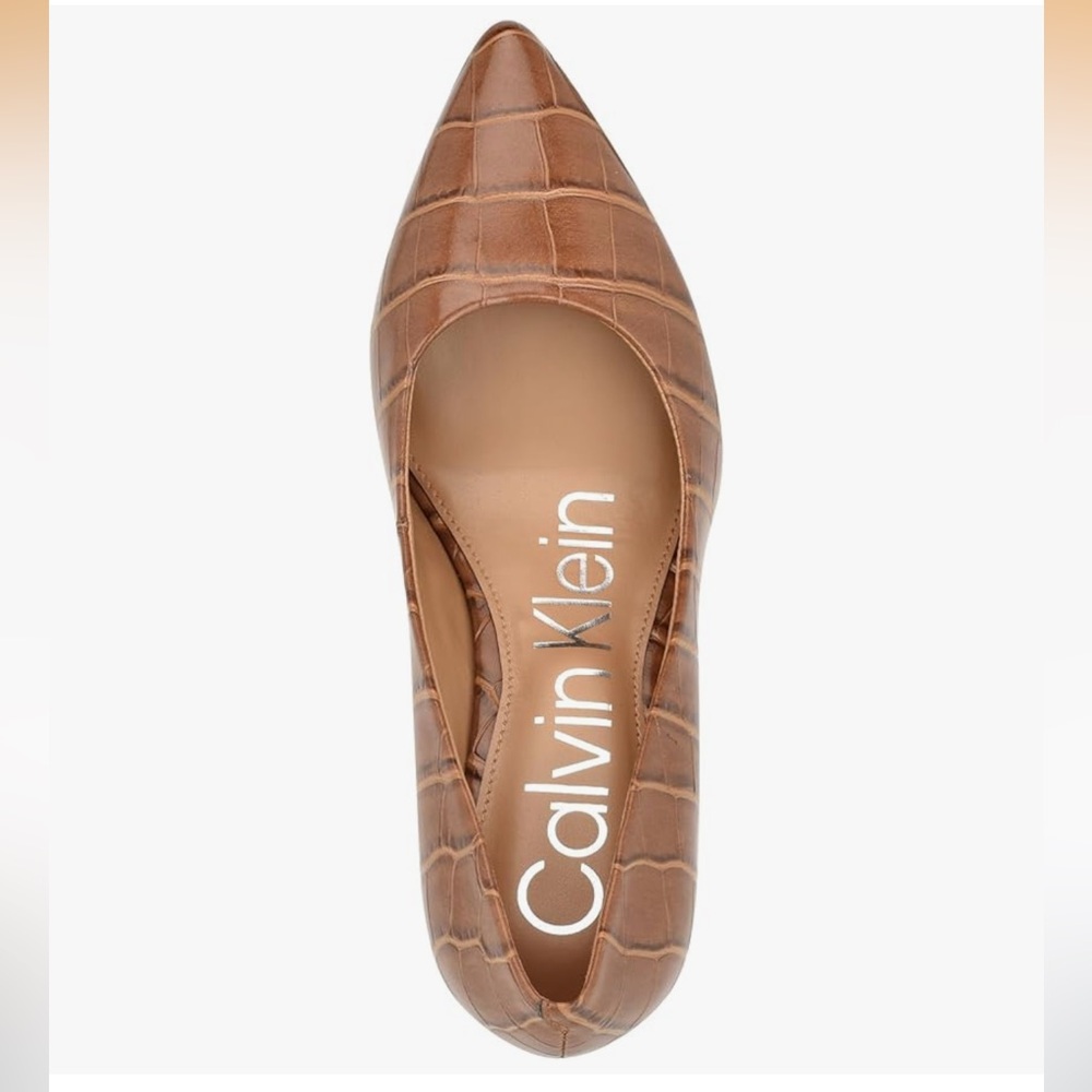 Calvin Klein Gayle pumps croc sz 6.5 - Picture 4 of 6